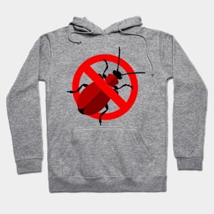 Scarlet lily beetle anti emblem Hoodie